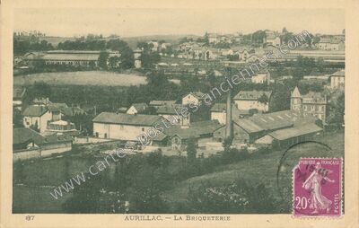 Carte postale ancienne La Briqueterie — Aurillac (Cantal)