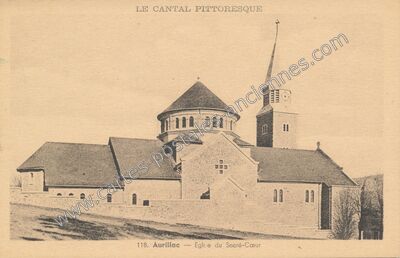 Carte postale ancienne Eglise du Sacré-Cœur — Aurillac (Cantal)