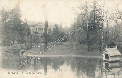 Carte postale ancienne Le Jardin Public — Aurillac (Cantal)