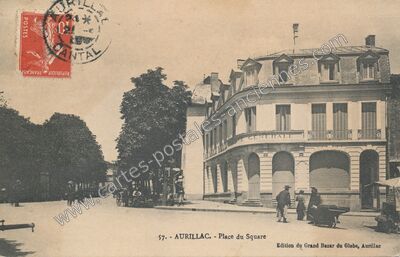 Carte postale ancienne Place du Square — Aurillac (Cantal)