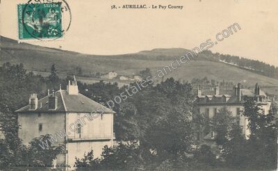 Carte postale ancienne Le Puy Courny — Aurillac (Cantal)