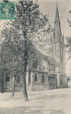 Carte postale ancienne La Cathédrale — Aurillac (Cantal)