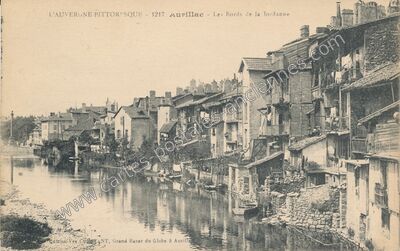 Carte postale ancienne Les Bords de la Jordanne — Aurillac (Cantal)