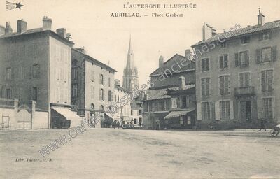 Carte postale ancienne Place Gerbert — Aurillac (Cantal)