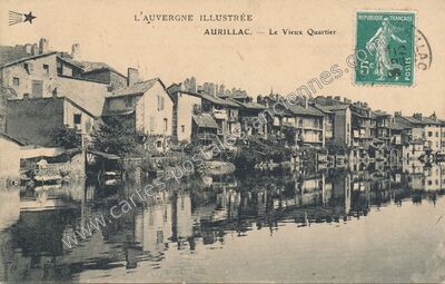 Carte postale ancienne Le Vieux Quartier — Aurillac (Cantal)