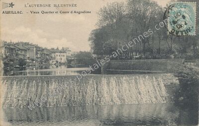 Carte postale ancienne Vieux Quartier et Cours d'Angoulême — Aurillac (Cantal)
