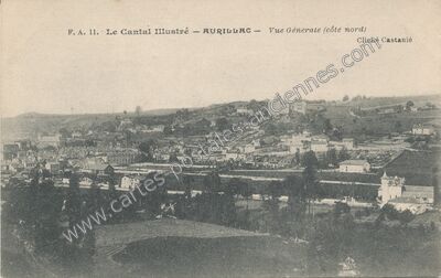 Carte postale ancienne Vue Générale (côté nord) — Aurillac (Cantal)