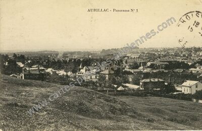 Carte postale ancienne Panorama N° 1 — Aurillac (Cantal)