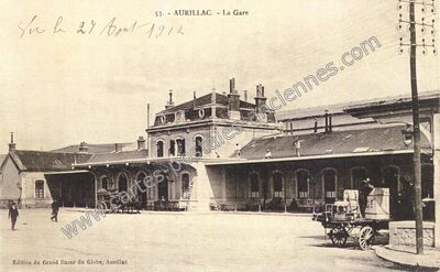 Carte postale ancienne La Gare — Aurillac (Cantal)