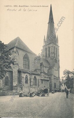 Carte postale ancienne Cathédrale St-Géraud — Aurillac (Cantal)