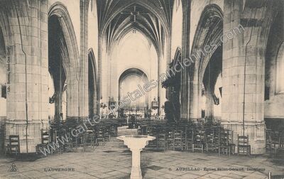 Carte postale ancienne Église Saint-Géraud, Intérieur — Aurillac (Cantal)