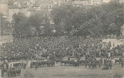 Carte postale ancienne Le Champ de foire — Aurillac (Cantal)