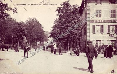 Carte postale ancienne Place du Square — Aurillac (Cantal)