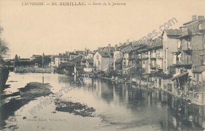Carte postale ancienne Bords de la Jordanne — Aurillac (Cantal)
