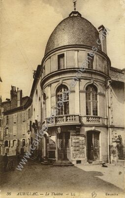 Carte postale ancienne Le Théâtre — Aurillac (Cantal)