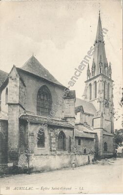 Carte postale ancienne Église Saint-Géraud — Aurillac (Cantal)