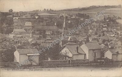 Carte postale ancienne Vue générale — Aurillac (Cantal)