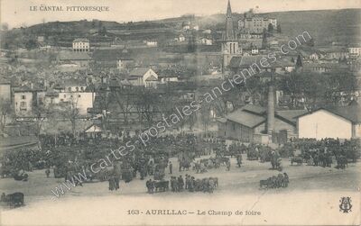 Carte postale ancienne Le Champ de foire — Aurillac (Cantal)