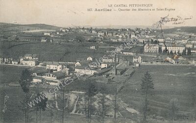 Carte postale ancienne Quartier des Abattoirs et Saint-Eugène — Aurillac (Cantal)