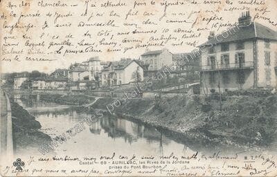 Carte postale ancienne Les Rives de la Jordane — Aurillac (Cantal)