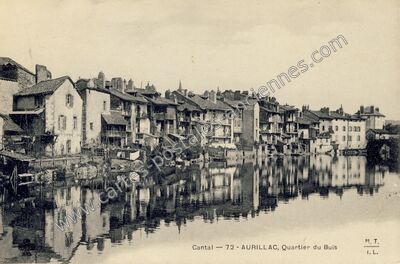 Carte postale ancienne Quartier du Buis — Aurillac (Cantal)