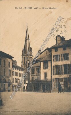 Carte postale ancienne Place Gerbert — Aurillac (Cantal)