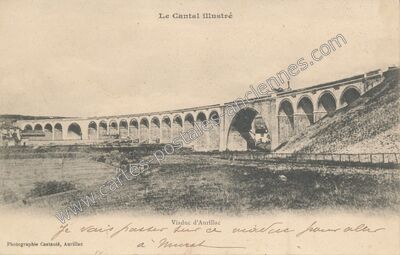 Carte postale ancienne Le Cantal illustré — Aurillac (Cantal)