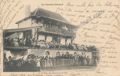 Carte postale ancienne Le Pavillon des Courses — Aurillac (Cantal)