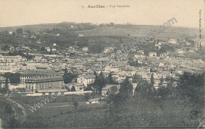 Carte postale ancienne Vue Générale — Aurillac (Cantal)