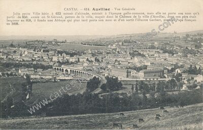 Carte postale ancienne Vue Générale — Aurillac (Cantal)