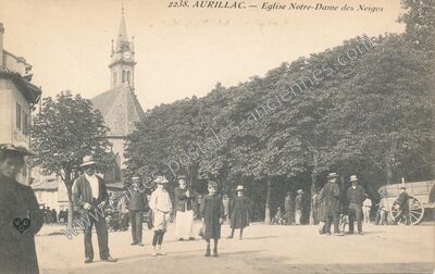 Carte postale ancienne Eglise Notre-Dame des Neiges — Aurillac (Cantal)