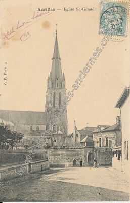 Carte postale ancienne Eglise St.-Gérard — Aurillac (Cantal)