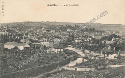 Carte postale ancienne Vue Générale — Aurillac (Cantal)