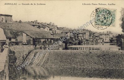Carte postale ancienne Cascade de la Jordanne — Aurillac (Cantal)