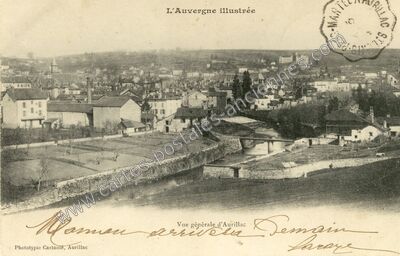 Carte postale ancienne Vue générale d'Aurillac — Aurillac (Cantal)