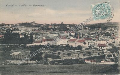 Carte postale ancienne Panorama — Aurillac (Cantal)