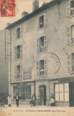 Carte postale ancienne Distillerie GHANABIER Léon fils aîné — Aurillac (Cantal)