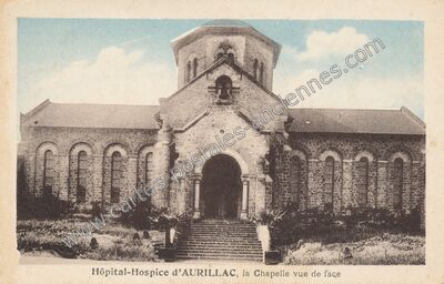 Carte postale ancienne Hôpital-Hospice, la Chapelle vue de face — Aurillac (Cantal)