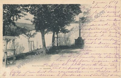 Carte postale ancienne Visitation Le Calvaire — Aurillac (Cantal)