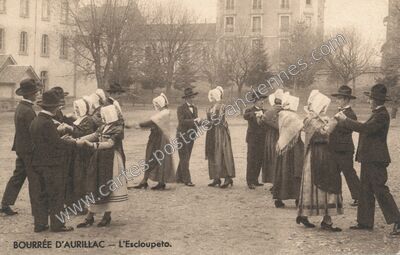 Carte postale ancienne Bourree d'Aurillac — Aurillac (Cantal)