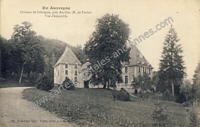 Carte postale ancienne Chateau de Fabregue — Aurillac (Cantal)