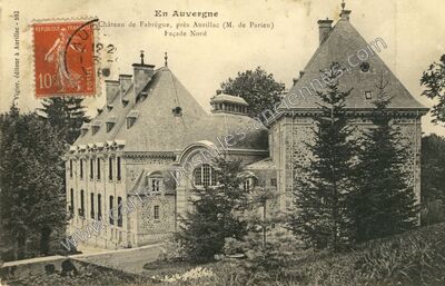 Carte postale ancienne Chateau de Fabregue — Aurillac (Cantal)
