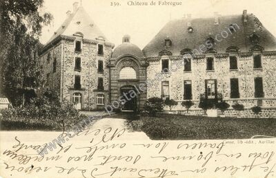 Carte postale ancienne Chateau de Fabregue — Aurillac (Cantal)