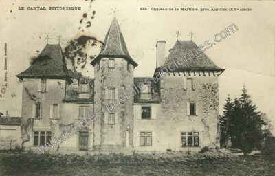 Carte postale ancienne Chateau de la Martinie — Aurillac (Cantal)