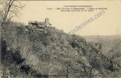 Carte postale ancienne L'Eglise de BRAGEAC — Brageac (Cantal)