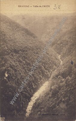 Carte postale ancienne Vallée de l'AUZE — Brageac (Cantal)