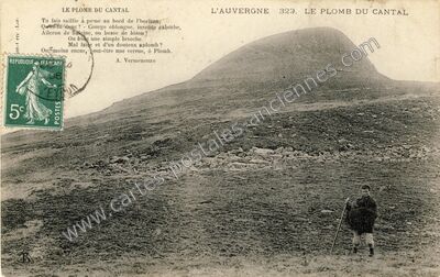 Carte postale ancienne Le Plomb du Cantal — Albepierre-Bredons (Cantal)