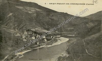 Carte postale ancienne St Projet Cassaniouze — Cassaniouze (Cantal)