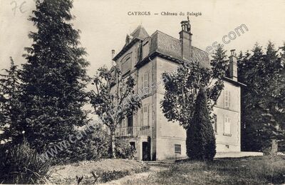 Carte postale ancienne Chateau de Balagie — Cayrols (Cantal)