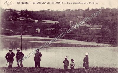 Carte postale ancienne Champagnac les Mines — Champagnac (Cantal)